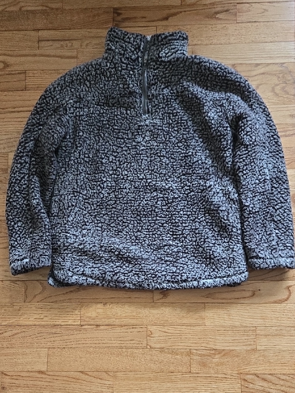 Thread & Supply Light Gray Sherpa Pullover Size Small